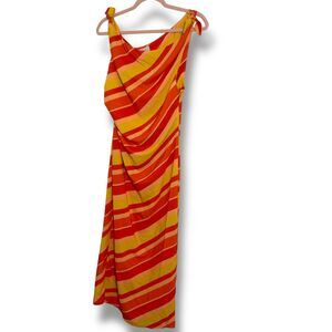 NWT Sage The Label Ruched Stripe Maxi Dress Size Small